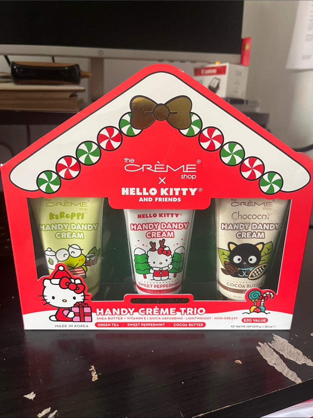 Hello Kitty Handy Crème Trio Gift Set - Red, Green, White